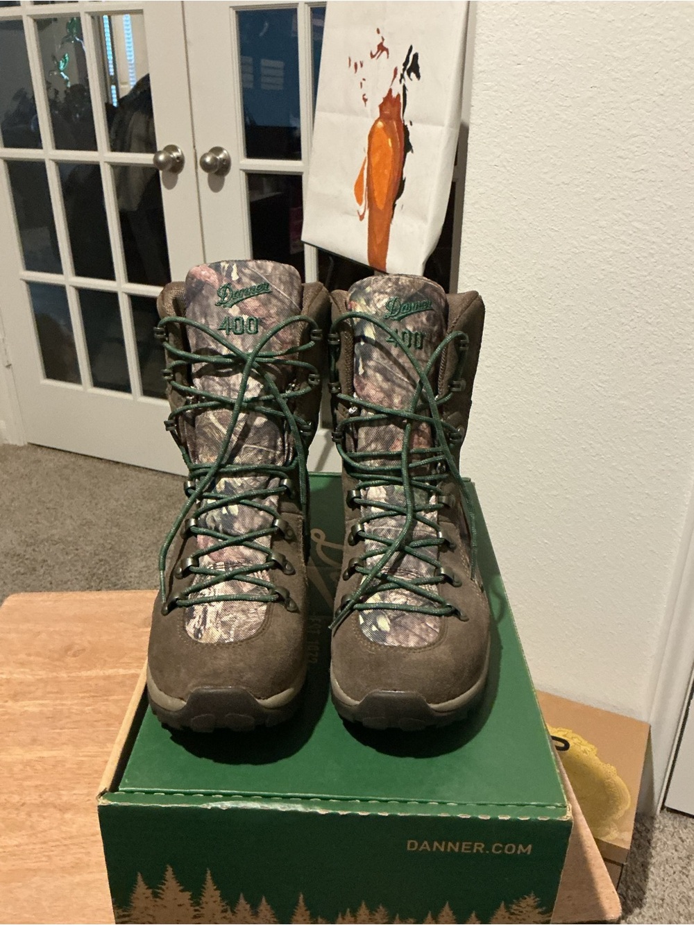 Danner Women's Brown and Camo Lace-Up Hunting Boots